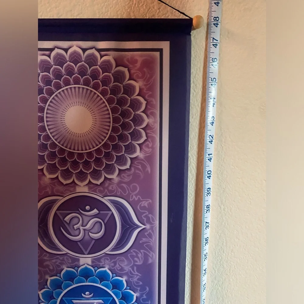 LARGE 48” Chakra Wall Art with Multicolor Design